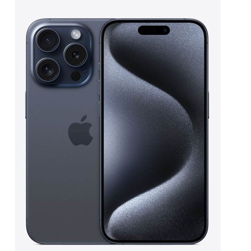 Blue iphone 15 pro at Phone Fact