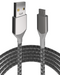Micro USB to USB A charging and data cable