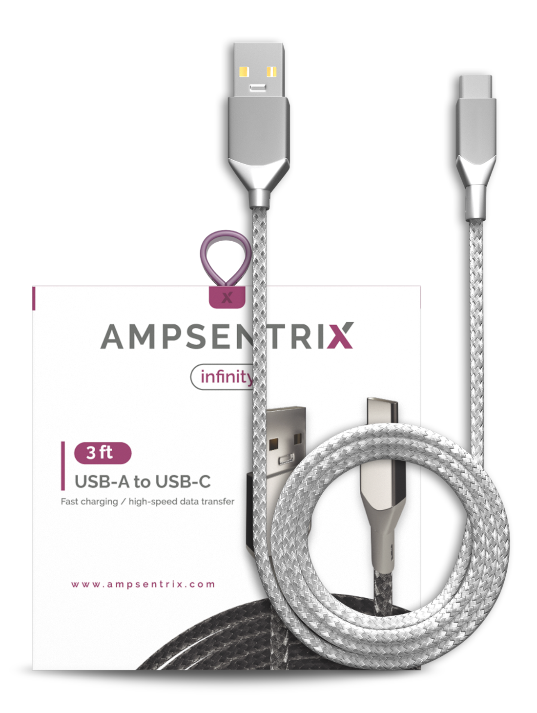 USB C to USB A charging and data cable