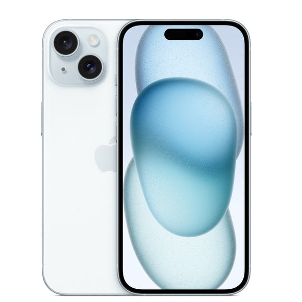 Blue iphone 15 at Phone Fact
